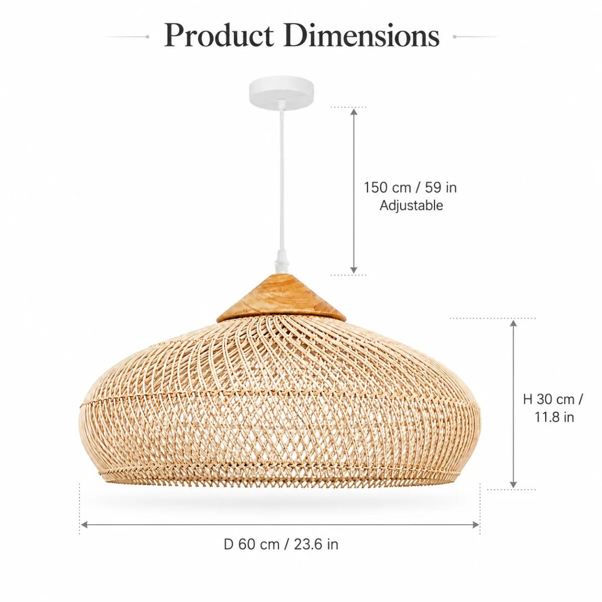Suspension en rotin tressé – Design japonais