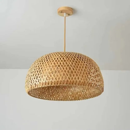 Lampe Suspendue En Rotin De Bambou Tissé À La Main, Lustre Rustique Boho, Plafonnier Beige Pour Cuisine, Île, Salle À Manger, Chambre À Coucher, Salon