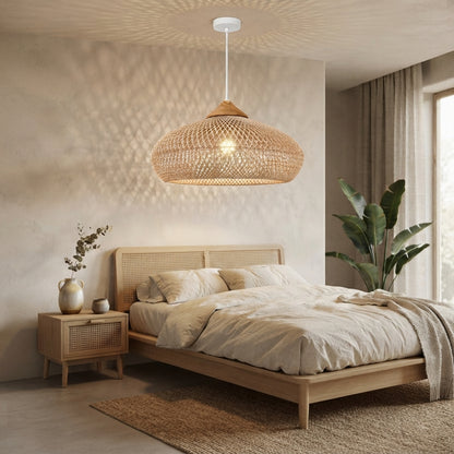 Suspension en rotin tressé – Design japonais