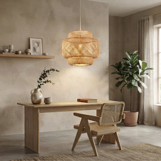 Suspension en bambou tressé – Design japonais