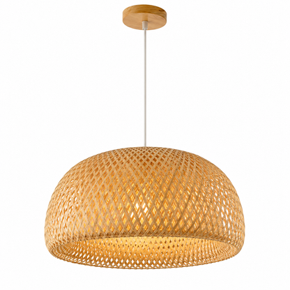 Lampe Suspendue En Rotin De Bambou Tissé À La Main, Lustre Rustique Boho, Plafonnier Beige Pour Cuisine, Île, Salle À Manger, Chambre À Coucher, Salon
