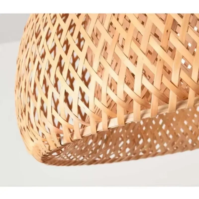 Lampe Suspendue En Rotin De Bambou Tissé À La Main, Lustre Rustique Boho, Plafonnier Beige Pour Cuisine, Île, Salle À Manger, Chambre À Coucher, Salon