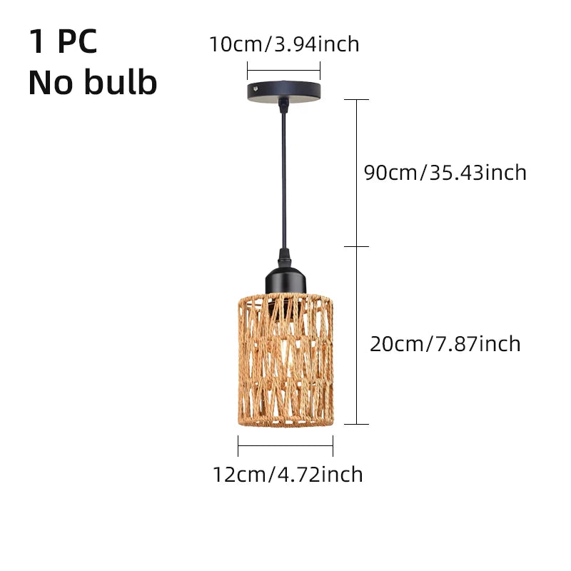 Suspension en fibres naturelles tressées – Design chaleureux