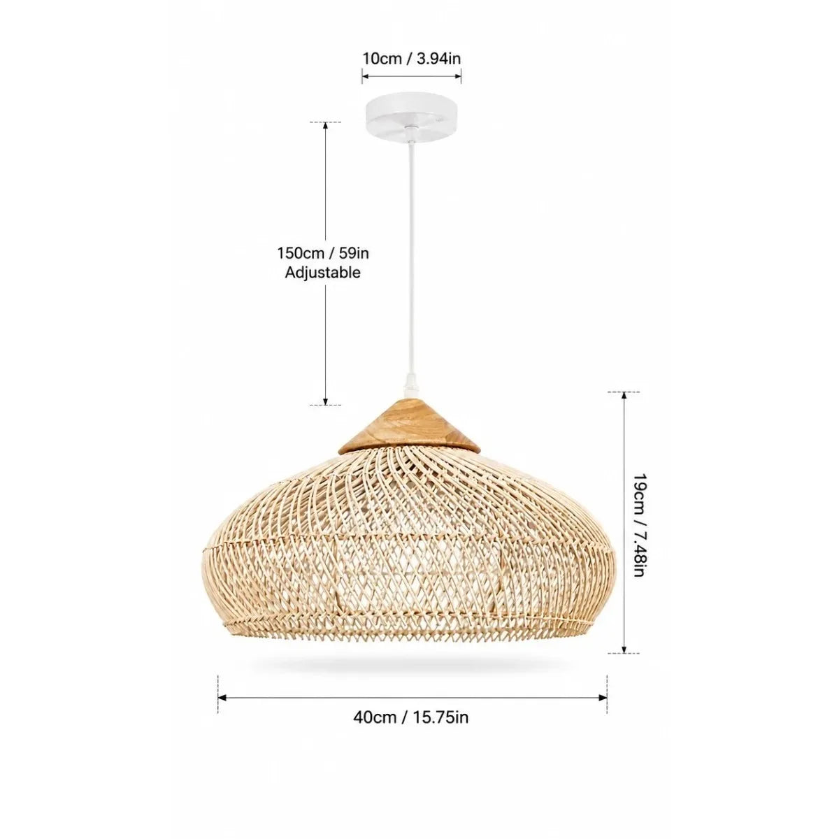 Suspension en rotin tressé – Design japonais