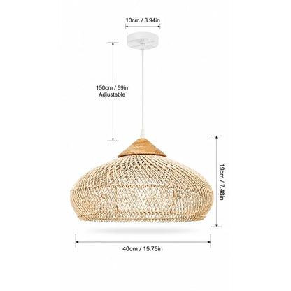Suspension en rotin tressé – Design japonais